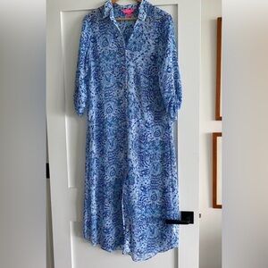 Lilly Pulitzer Long button down Coverup EUC